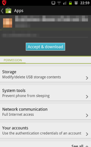 Android app screenshot 1